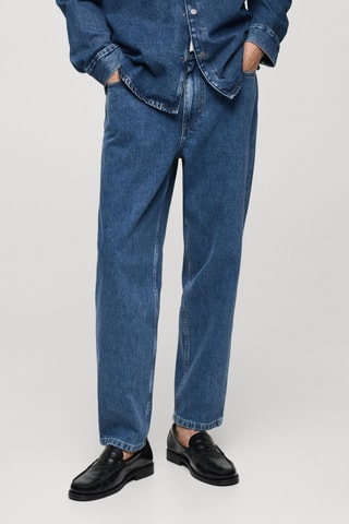 Jean cropped relaxed-fit - Bleu