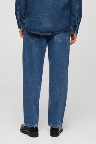 Jean cropped relaxed-fit - Bleu