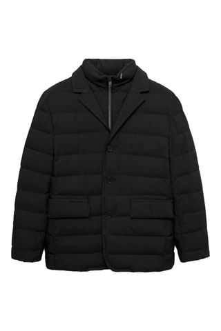 Veste résistante à l'eau rembourrage plumes - Noir
