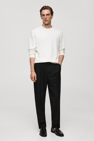Pantalon regular-fit pinces - Noir