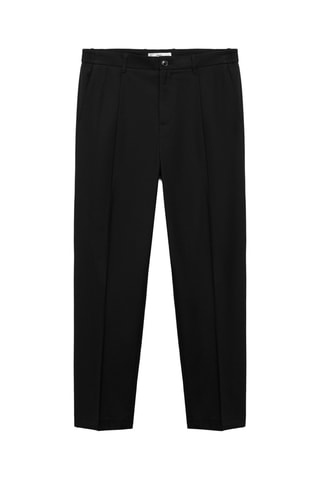 Pantalon regular-fit pinces - Noir