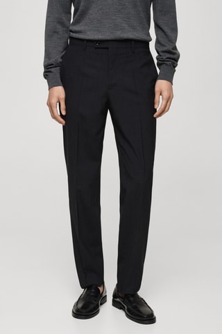 Pantalon costume slim-fit 100 % laine vierge - Gris