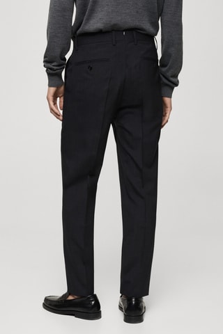 Pantalon costume slim-fit 100 % laine vierge - Gris