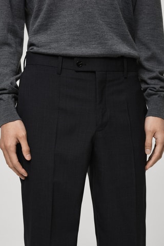 Pantalon costume slim-fit 100 % laine vierge - Gris
