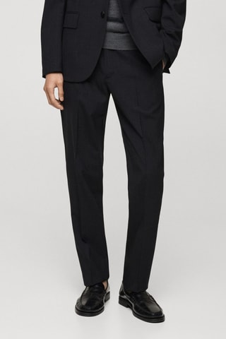 Pantalon costume slim-fit 100 % laine vierge - Gris