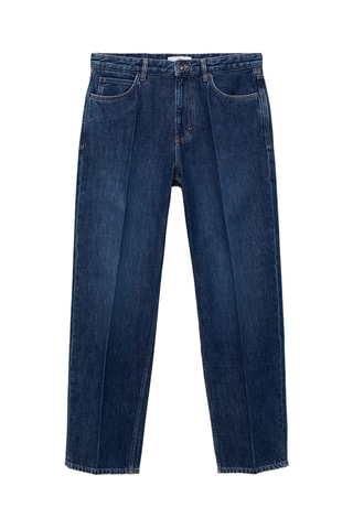 Jean relaxed-fit pli marqué au fer - Bleu marine