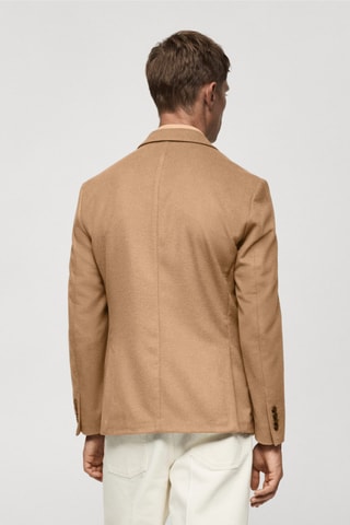 Veste laine slim-fit - Marron