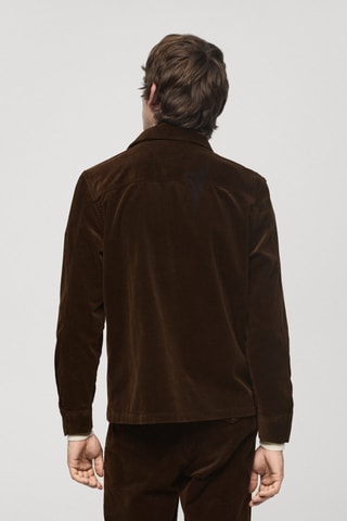 Surchemise velours côtelé poche - Marron