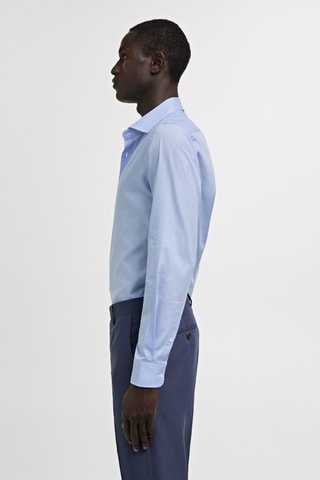 Chemise costume slim-fit twill micro-imprimé - Bleu clair