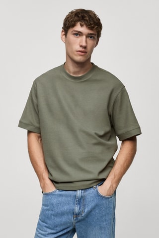 T-shirt structuré regular-fit - Vert