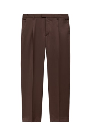 Pantalon costume regular-fit pinces - Bordeaux
