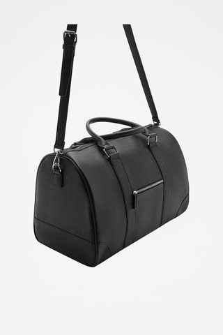 Sac bowling similicuir effet grainé - Noir