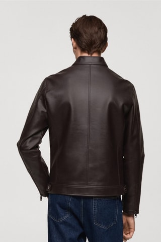 Blouson en similicuir nappa - Chocolat