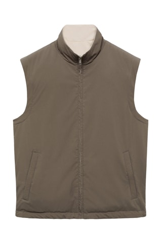 Gilet réversible résistant à l'eau - Kaki