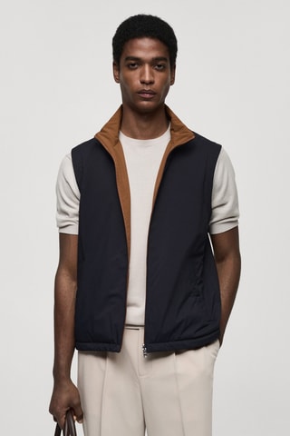 Gilet réversible résistant à l'eau - Bleu marine