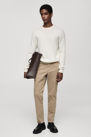 Pantalon chino slim fit serge - Beige