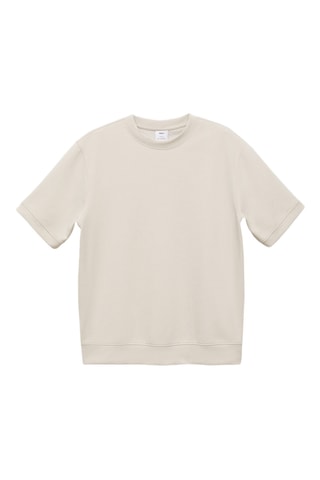 T-shirt tissu sweat-shirt regular-fit - Gris