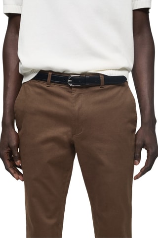 Pantalon chino slim fit serge - Marron