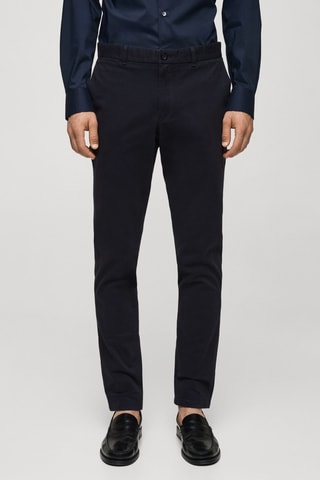 Pantalon chino slim fit serge - Bleu marine