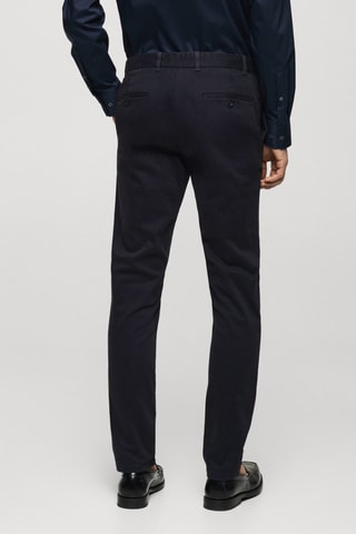 Pantalon chino slim fit serge - Bleu marine