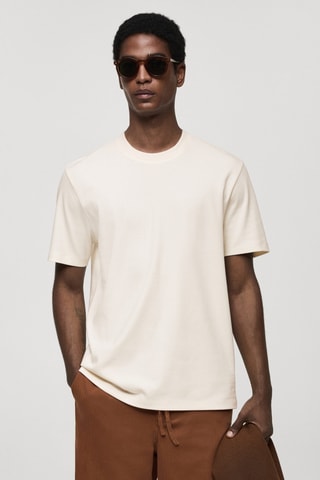 T-shirt regular-fit 100 % coton - Écru