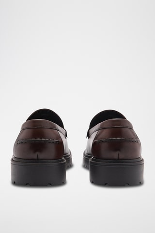 Mocassins découpe cuir - Marron