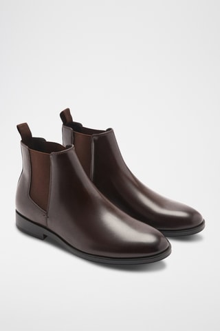 Chelsea boots similicuir - Marron