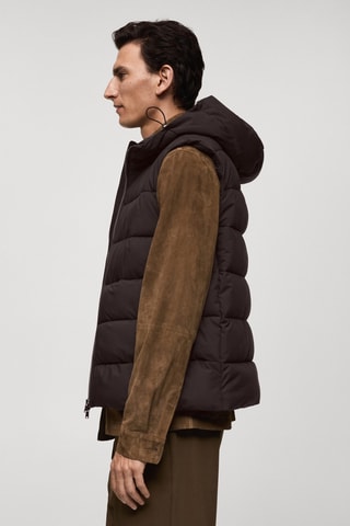 Gilet matelassé résistant à l'eau - Marron
