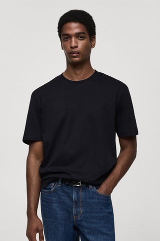 T-shirt regular-fit 100 % coton - Bleu marine