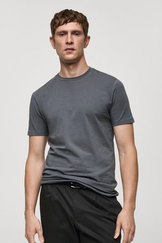 T-shirt coton stretch - Gris
