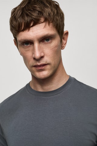 T-shirt coton stretch - Gris