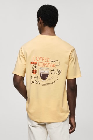 T-shirt coton imprimé - Jaune
