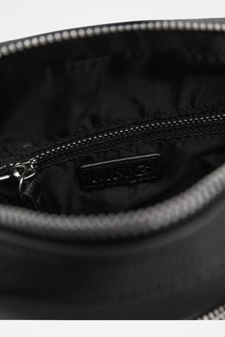 Sac bandoulière similicuir effet grainé - Noir