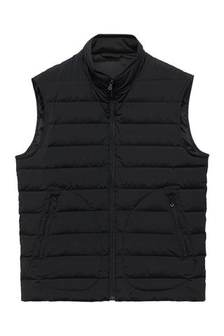 Gilet matelassé rembourrage plumes - Noir