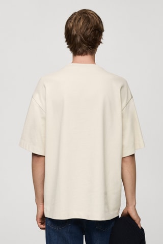 T-shirt 100 % coton oversize - Écru