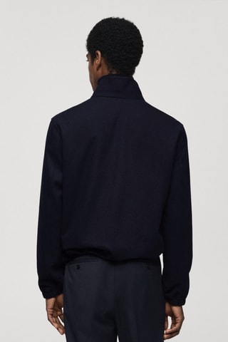 Blouson laine regular-fit - Bleu marine