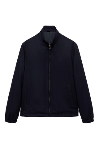Blouson laine regular-fit - Bleu marine