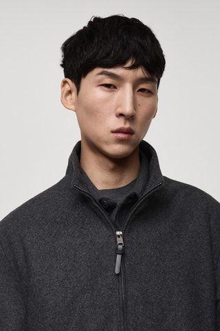 Blouson laine regular-fit - Anthracite