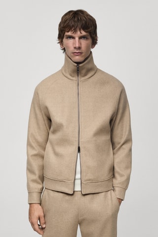 Veste zippée regular-fit - Beige