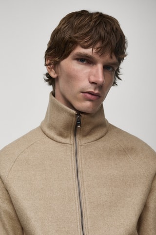 Veste zippée regular-fit - Beige