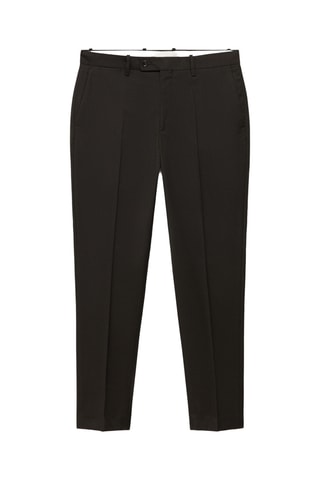 Pantalon costume slim-fit tissu comfort stretch - Marron