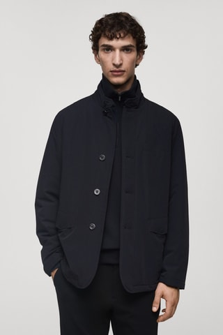 Veste imperméable rembourrage Thermore® - Bleu marine