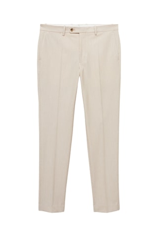 Pantalon costume slim-fit tissu comfort stretch - Beige