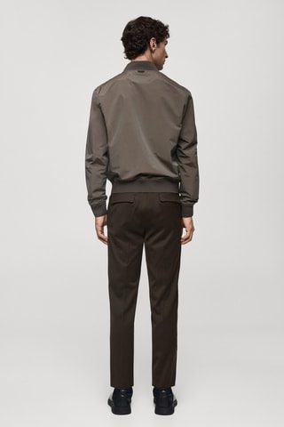 Bomber tissu technique imperméable - Marron
