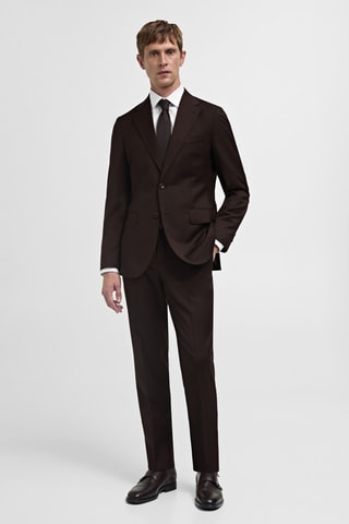 Chemise costume slim fit coton - Blanc