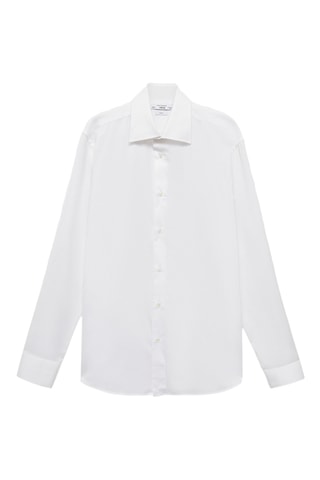 Chemise costume slim fit coton - Blanc