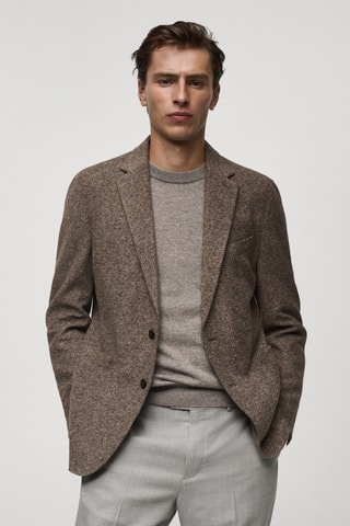 Veste flanelle laine italienne - Marron