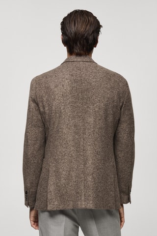 Veste flanelle laine italienne - Marron