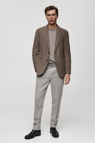 Veste flanelle laine italienne - Marron