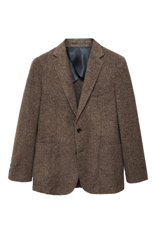 Veste flanelle laine italienne - Marron